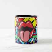 Tongue Twister Zweifarbige Tasse (Mittel)