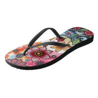 TONI ORIGINAL – Abstrakte Florale Flip Flops Badesandalen