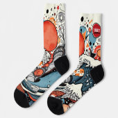 TONI ORIGINAL – Abstrakte Wellensocken Socken (Linkes Detail)