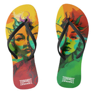 TONI ORIGINAL – Künstlerische Streetwear Flip Flop Badesandalen