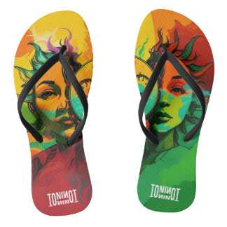 TONI ORIGINAL – Künstlerische Streetwear Flip Flop Badesandalen