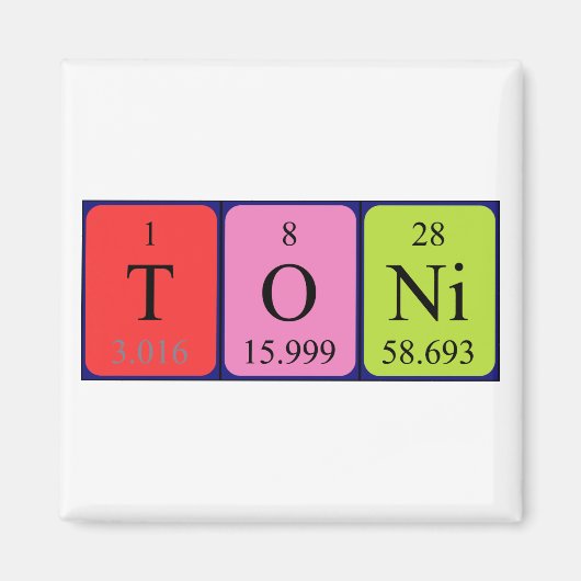 Toni-Periodenmagnet Magnet (Vorne)
