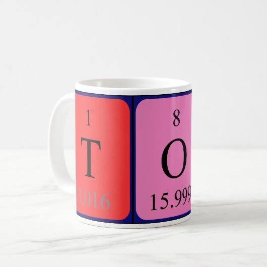 Toni-Periodenname Tasse (Vorderseite Links)