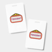 Tonight Movie Theatre Ausweis (Front & Back)