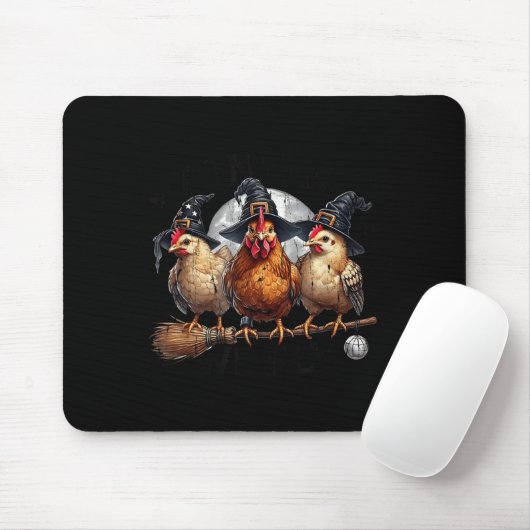 Tonight We Fly, Chicken Witch, Funny Halloween Chi Mousepad (Mit Mouse)
