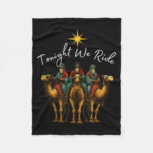 Tonight We Ride Christmas, 3 Wise Men, Christian C Fleecedecke (Vorderseite)