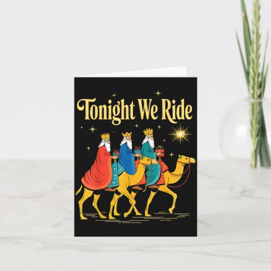 Tonight We Ride Christmas, 3 Wise Men, Christian C Karte (Vorderseite)