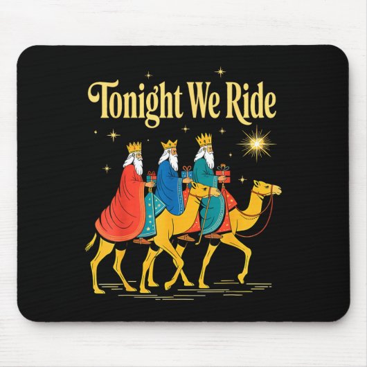 Tonight We Ride Christmas, 3 Wise Men, Christian C Mousepad (Vorne)