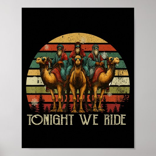 Tonight We Ride Christmas, 3 Wise Men, Christian C Poster (Vorne)