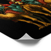 Tonight We Ride Christmas, 3 Wise Men, Christian C Poster (Ecke)