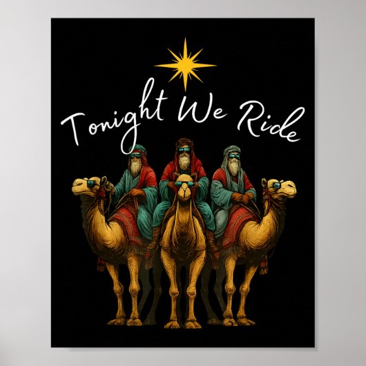 Tonight We Ride Christmas, 3 Wise Men, Christian C Poster (Vorne)