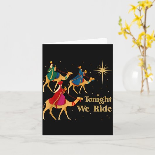 Tonight We Ride Christmas 3 Wise Men Christian Chr Karte (Gelbe Blume)