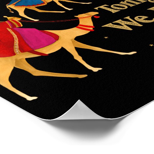 Tonight We Ride Christmas 3 Wise Men Christian Chr Poster (Ecke)