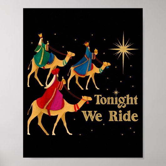 Tonight We Ride Christmas 3 Wise Men Christian Chr Poster (Vorne)