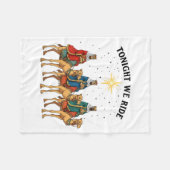Tonight We Ride Christmas, 3 Wise Men Funny Christ Fleecedecke (Vorderseite (Horizontal))