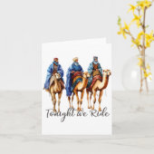 Tonight We Ride Christmas, 3 Wise Men Funny Christ Karte (Gelbe Blume)