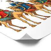 Tonight We Ride Christmas, 3 Wise Men Funny Christ Poster (Ecke)