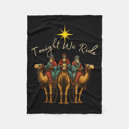 Tonight We Ride Three Wise Men Christmas Nativity Fleecedecke (Vorderseite)