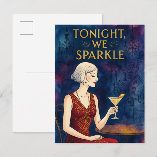 Tonight We Sparkle Postkarte (Vorne/Hinten)