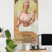 TONIK-PATENTMEDIZIN ROCK UND RYE 1888 POSTER (Heimbüro)