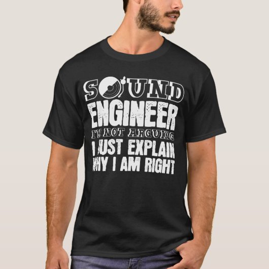 Toningenieur Joke Audio Engineering Techniker T-Shirt (Vorderseite)