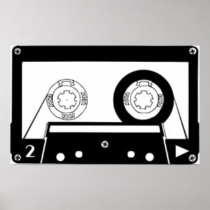 Tonkassette oder Nerd Art Poster