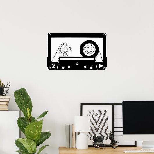 Tonkassette oder Nerd Art Poster (Heimbüro)