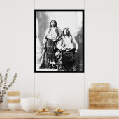 Tonkawa Indischer Leiter und Ehefrau 1884 Poster (Küche)