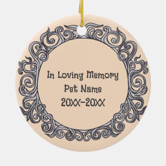 Tonkinese Cat Loving Memory Ornament (Hinten)