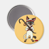 Tonkinese cat Zombie Slayer Magnet (Vorderseite/Rückseite)