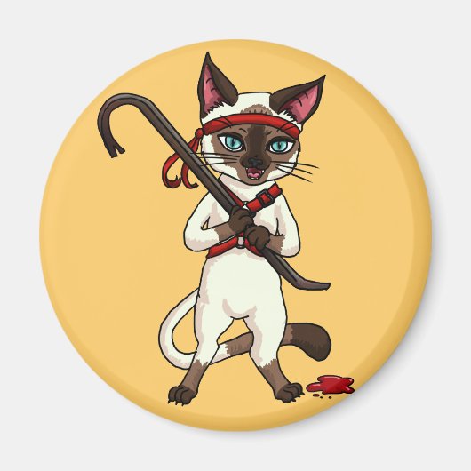 Tonkinese cat Zombie Slayer Magnet (Vorne)