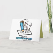 Tonkinese Katze mit Crowbar Zombie-Schicht-hallowe Karte (Rückseite)