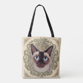 Tonkinese Katze über den Totbeutel Tasche (Rückseite)