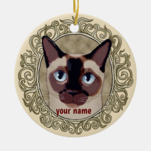 Tonkinese Katzenverzierung Keramik Ornament
