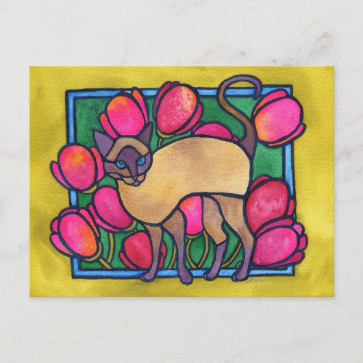 Tonkinese und Tulips Postkarte (Vorderseite)