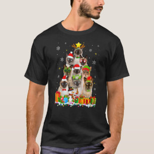 Tonkinese Weihnachtsbaum Rentier Katze Dekoratione T-Shirt