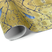 Tonkinson - Bluebird ii gold gift wrap Cadeaupapie Geschenkpapier (Rolleneckpunkt)