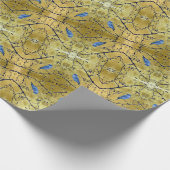 Tonkinson - Bluebird ii gold gift wrap Geschenkpapier (Ecke)