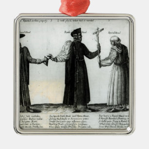 Tonkopf, Rattlehead, Rundkopf Silbernes Ornament