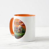 Tonkunst „Verloren, aber glücklich“ Camping-Szene Tasse (Vorderseite Links)