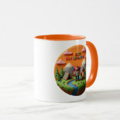 Tonkunst „Verloren, aber glücklich“ Camping-Szene Tasse (VorderseiteRechts)