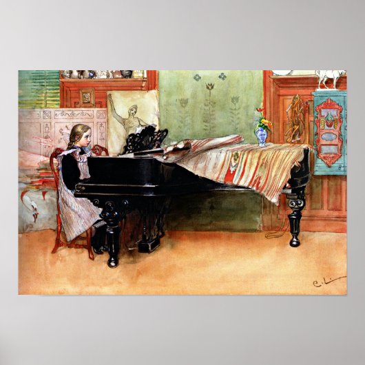 Tonleitern spielen, feine Kunst, Poster (Vorne)