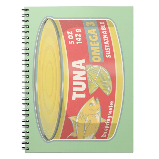 Tonne Thunfischkonserven Notizblock (Vorderseite)