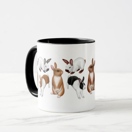 Tonnen der Brötchen-Kaninchen-Tasse Tasse (Vorderseite Links)