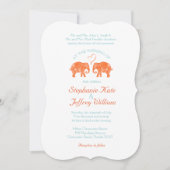 TONNEN LIEBE/Elefant Couple Heart Wedding Einladung (Vorderseite)