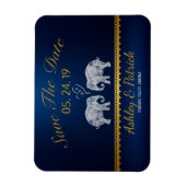 TONNEN LIEBE - Elefant Couple Indian Save the Date Magnet (Vertikal)