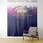 TONNEN LIEBE/Elefantennächtelampen mit maßgeschnei Wandteppich (Beispiel)