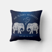 TONNEN LIEBE | Elephant Couple Custom Wedding Gift Kissen (Rückseite)