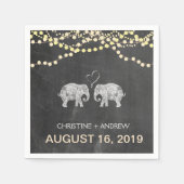 TONNEN LIEBE-Elephant-Leuchtenfolge mit benutzerde Serviette (Vorderseite)