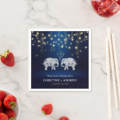 TONNEN LIEBE / Elephant String Lights Custom Blue Serviette (Beispiel)
